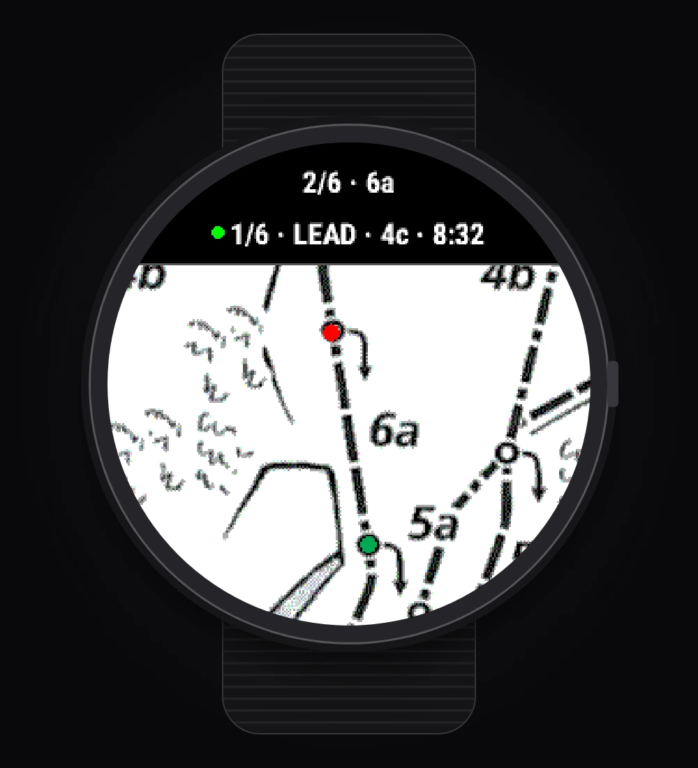 NorthPitch 1.0 running in the Garmin Fenix 6 Pro simulator with the Oriana sinistra topo.